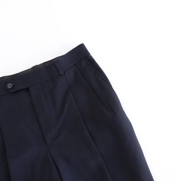 Statfford Navy/Black 100%  Wool Suit and Pant Set Size 32/30 Pant - Picture 7 of 16